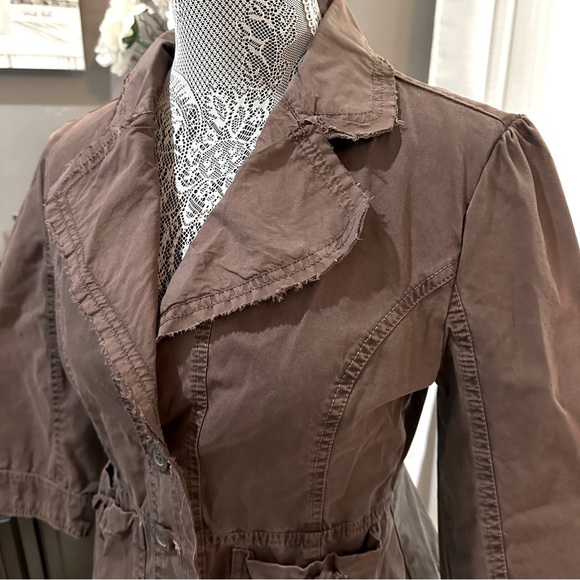 Tally Weijl “My Totally Sexy Jacket” Brown Utility Blazer L - Picture 4 of 16